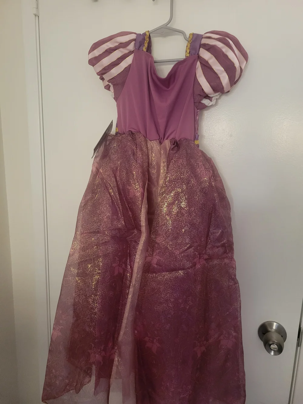 NWT Disney Aurora Purple & Pink Princess Costume Dress with Gold Trim - Size 7/8